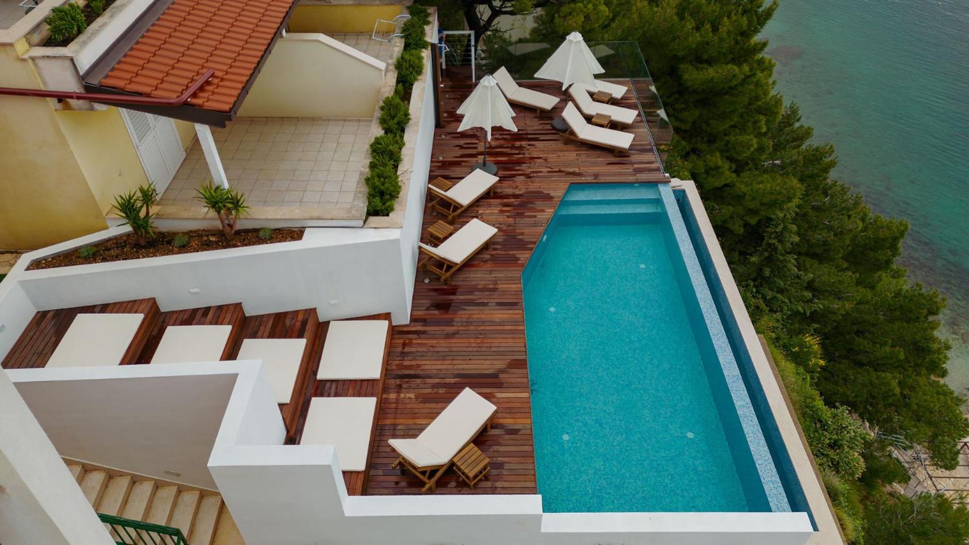 Luxury Apartments Villa Ruzmarina With New Heated Infinity Pool And Lounge Area Marusici (Split-Dalmatia) Exterior foto