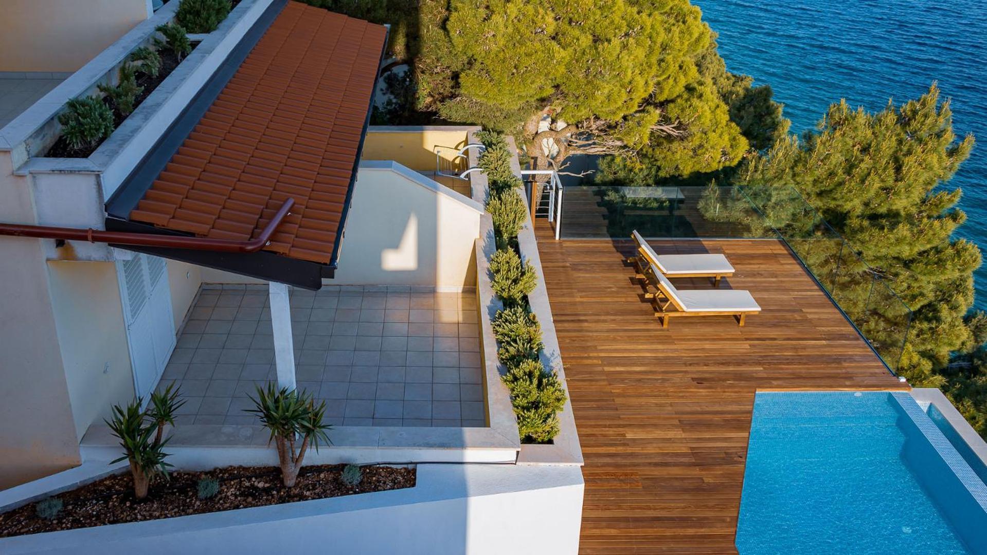 Luxury Apartments Villa Ruzmarina With New Heated Infinity Pool And Lounge Area Marusici (Split-Dalmatia) Exterior foto